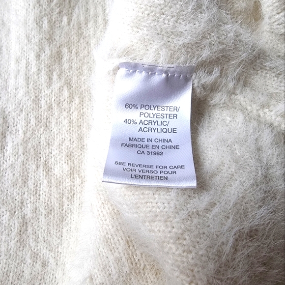 MinKas Cozy and Fuzzy Cream Open Front Long Fringed Cardigan Sweater - Picture 4 of 8